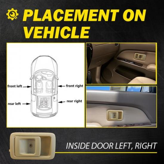 Pair LH & RH Interior Handle Door Brown for 01-04 Tacoma/96-02 4Runner Beige