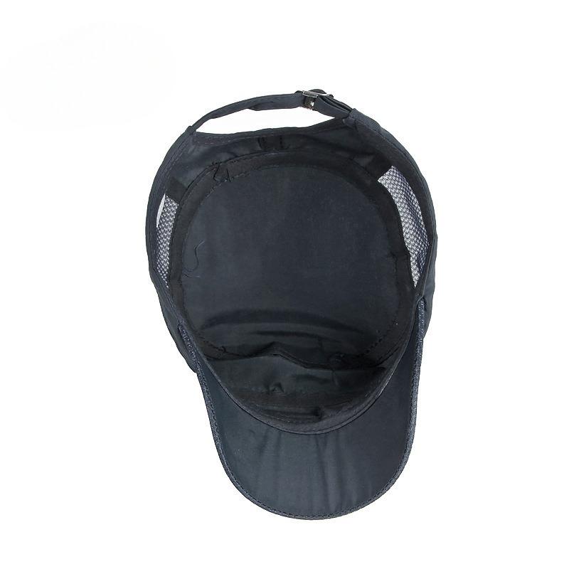 Quick Dry Military Cap for Men Women Summer Mesh Breathable Flat Top Hat Sun Protection Outdoor Sports Casual Cadet Cap Thin Peaked Hat
