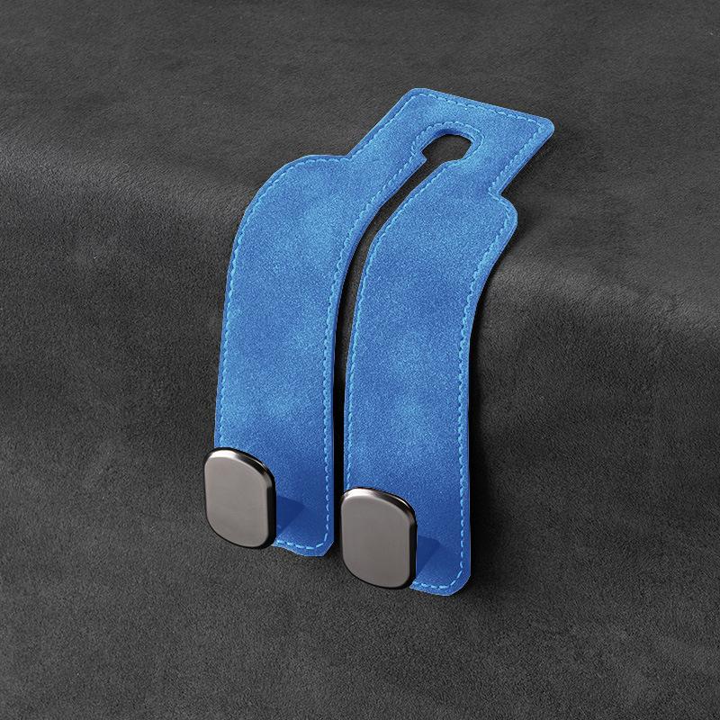 Car Seat Back Hook – Creative Suede-Finish Leather – Rear-Seat Storage & Organizer – Compact Interior Hook