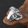 Retro Skull for Head Ring Exaggerated Mens Finger Rings Fashion Personality Joint Ring Hip Hop Ring Adjustable Open Size