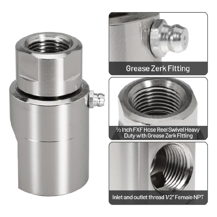 Leakproof Rotating Hose Reel Swivel 1/2inch 5024-Ni-AL FXF Hose Reel Swivel Industrial Garden Application