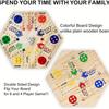 A High Quality Wooden Double Sided Board Game, Flying Chess Track Chessboard Party Game, for 4-6 Players, with 6 Colors 24 Marbles + 6 Dice