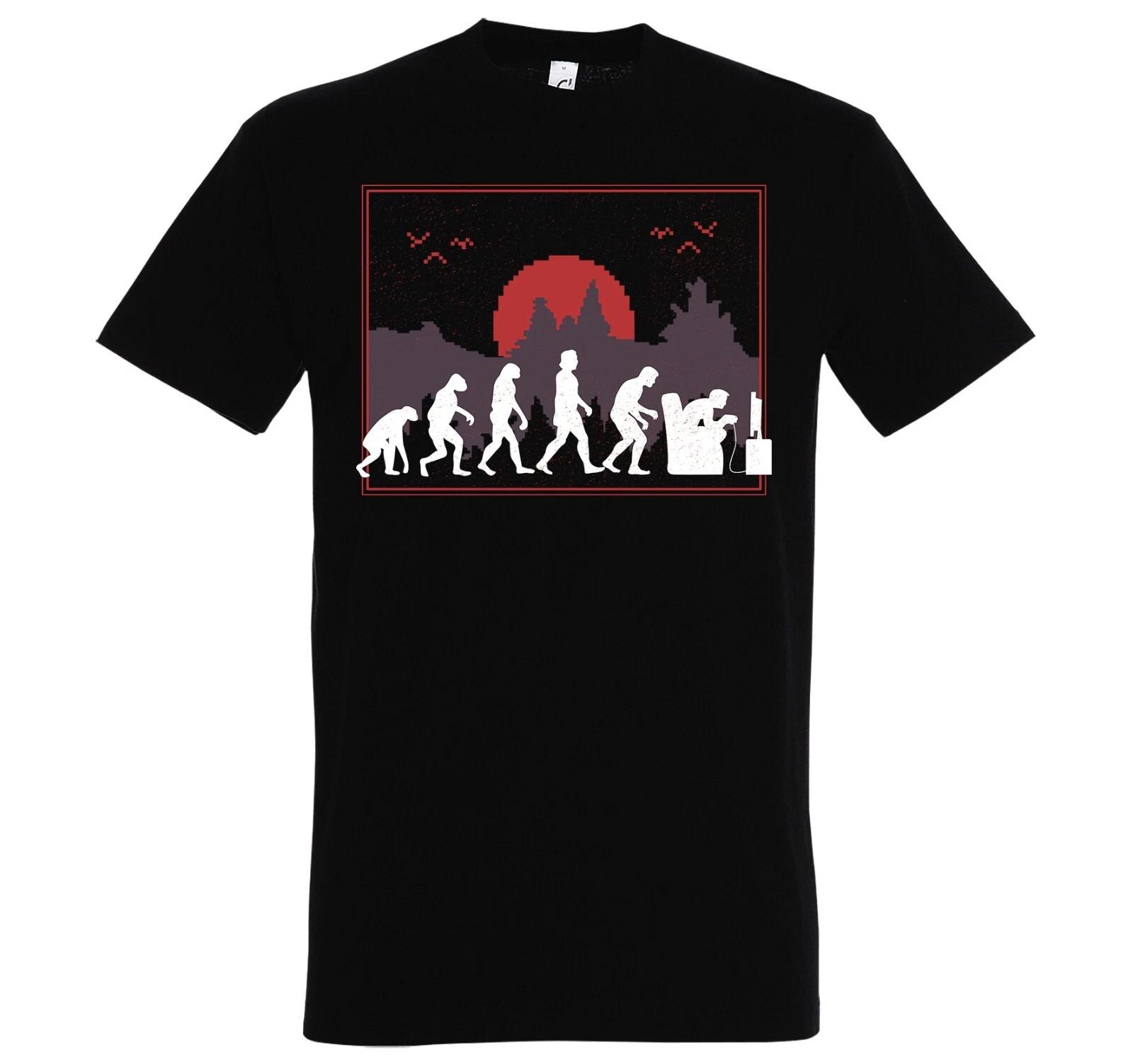 Youth Designz Mens T-Shirt Fun Funny Saying Gaming Evolution Nerd Gamer Cool 3XL