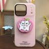 Cartoon Heart Girl Phone Holder – Magnetic, Retractable Airbag Stand with Finger Ring