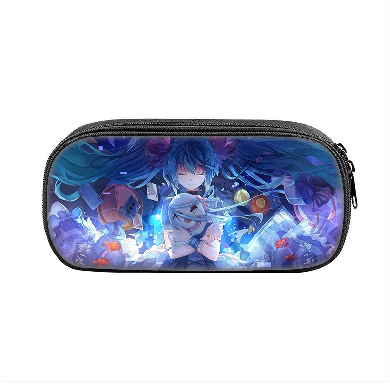 Hatsune Miku Pencil Case Miku Anime Surrounding Male And Female Students Large Capacity Stationery Case Pencil Case Bag