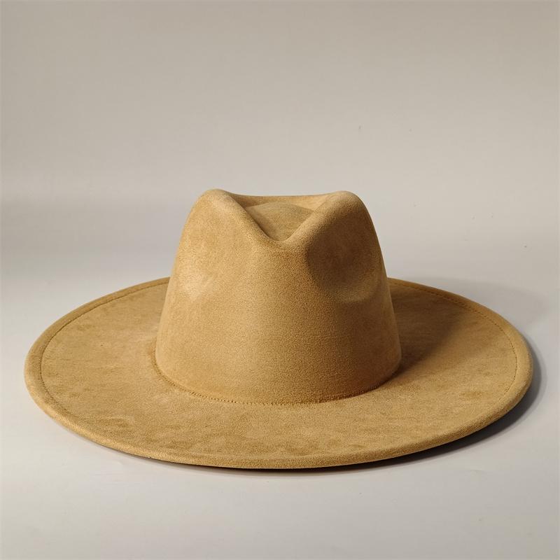 Cappelli Fedora Rancher in Camoscio Vegano Cappelli Vuoti per Burning Cuore Multicolore a Forma di Cappello 9.5cm Ala Unisex Cappello Jazz Cappello da Chiesa