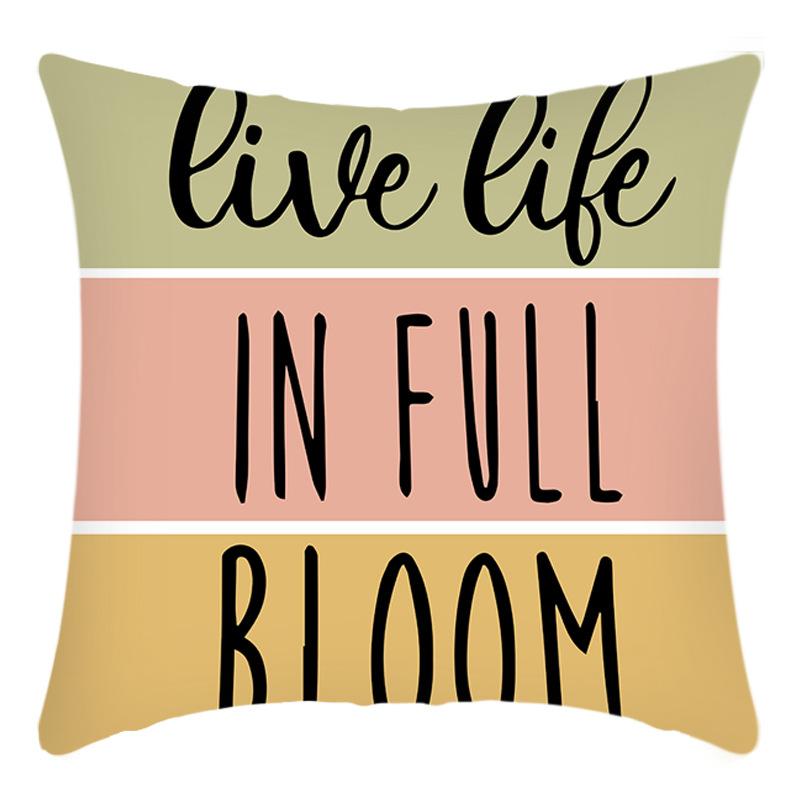 Fashionable Spring Flower Spring Elements Pillow Cover Linen Flower Cushion Pillow Cover