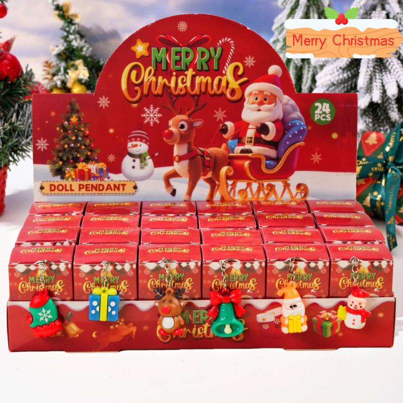 24pcs Christmas Themed Party Key Ring Gift Pack Surprise Box Suitable As Christmas Gift Party Gift Best For Christmas