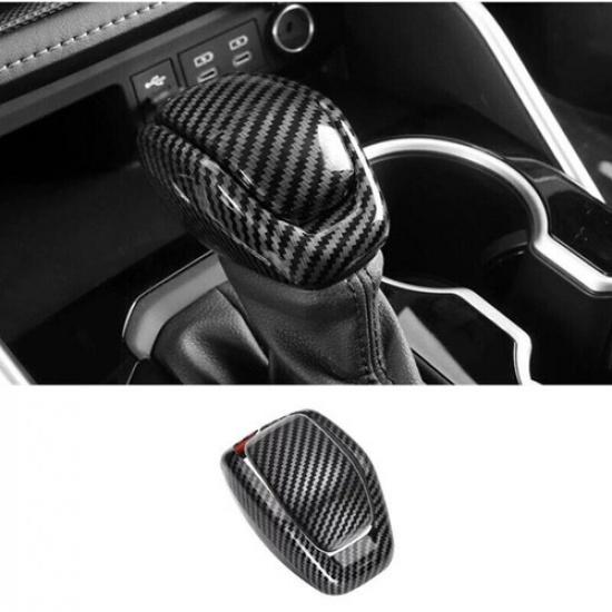 ABS Carbon fiber Gear Shift Knob Cover Trim For Toyota Grand Highlander 2024 2X