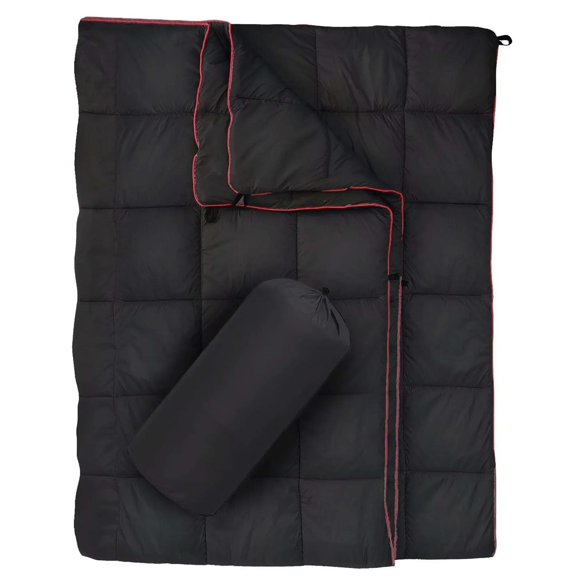 

Stay Dry and Comfy Travel Blanket Anywhere Outdoor Camping Windproof for Cold Weather Lightweight Waterproof Wearable Blanket чёрный