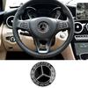 UKBCM1 2025 Hot For Benz Alloy 52mm Car Steering Wheel Center Logo Emblem Sticker for Mercedes Benz W212 W205 W211 W213 W210 W220 W204