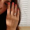 E.B.belle Water Droplet Shape Rhinestone Distortion Ring Gold/SIlver Color Stainless Steel Jewelry For Women Fashion Charm Gift