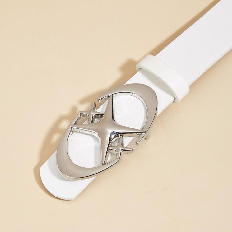 Fashion Moon Star Belt Woman Waist Decors Pants Belt Simple Skinny Belt Jeans Waistband Decorative Belt for Casual Wear