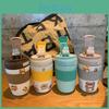 Cute 370ml Portable Thermos Bottle With Straw For Kids And Female Students