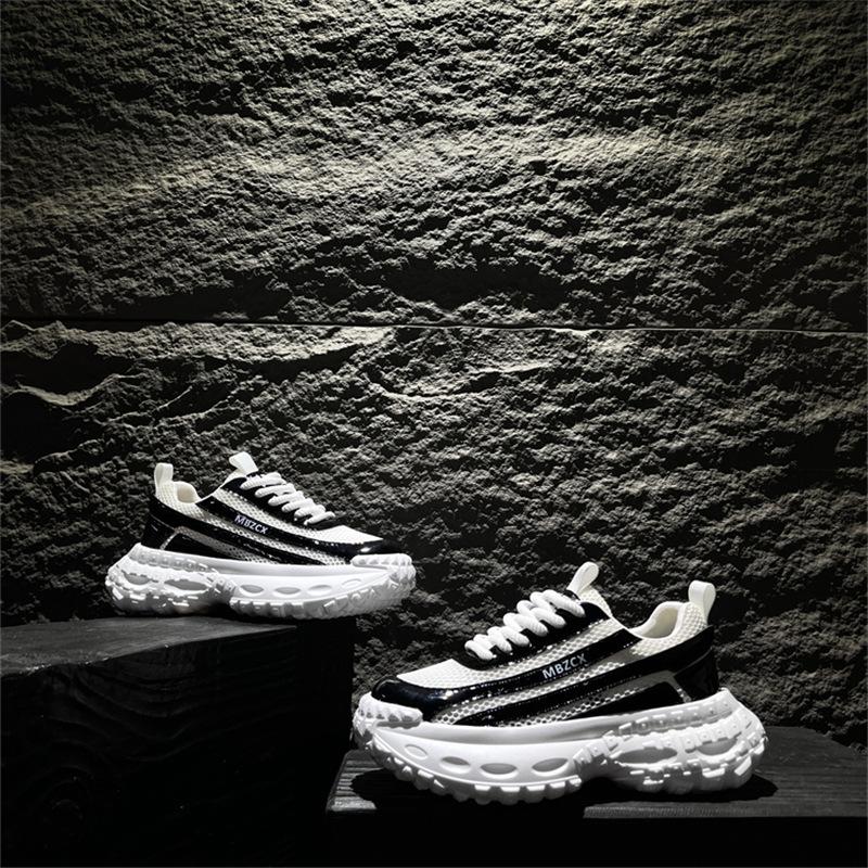 Summer Soft-soled Fashionable Lightweight Thick-soled Low-top Mesh Surface Breathable Bestseller Comfortable Casual Shoes H57