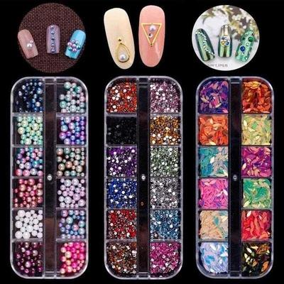 3D Nail Sequin Laser Makeup DIY Decal Decoration Nails Accessories High-quality Ornaments Nailing Art Crystals Jewelry Accessory