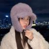 Fluffy Winter Cap Plush Plush Hat Cozy Ear Protection Hat  for Women