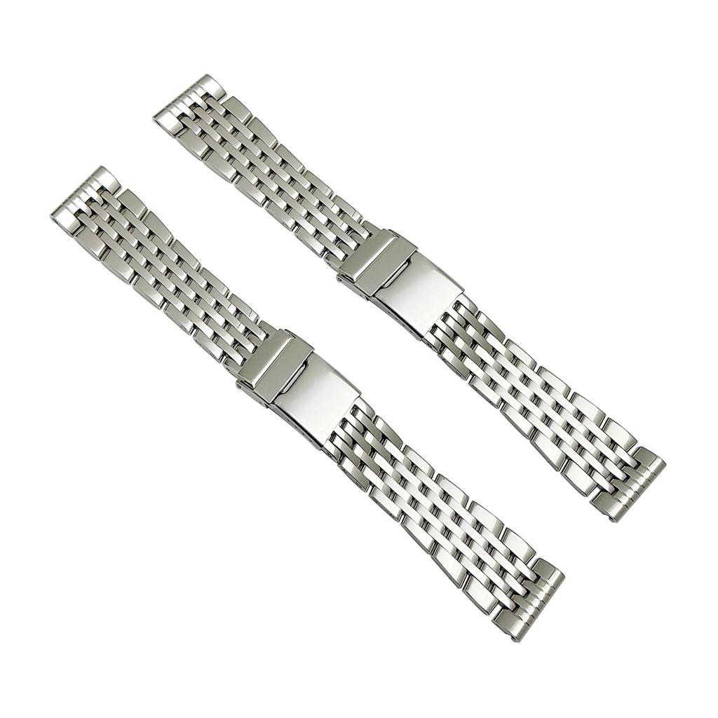 Braun Sieben-Perlen Edelstahl-Uhrenarmband für Avenger, Super Ocean, Aviation Chronograph Herrenuhr, 22/24mm Kettenzubehör