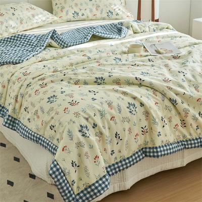 100% Cotton Animal Botanical Print Summer Comforter Comfortable Soft Breathable And Lightweight Quilted And Machine Washable