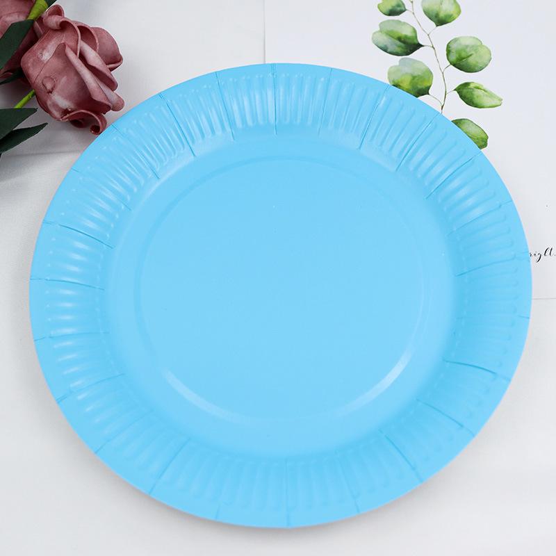 Solid Color Disposable Paper Plates for Party, Picnic, or Birthday