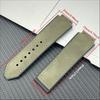 [HEZKUGU] Rubber Sole and Matte Genuine Cowhide Leather Watch Band Compatible with Hublot Watches, 25 X 19 Mm, Unisex (Green)