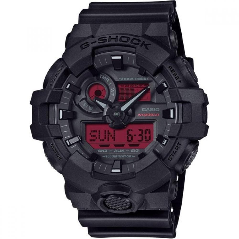 

Casio G Shock G Shock Black And Bold Red Ga 700bbr 1ajf