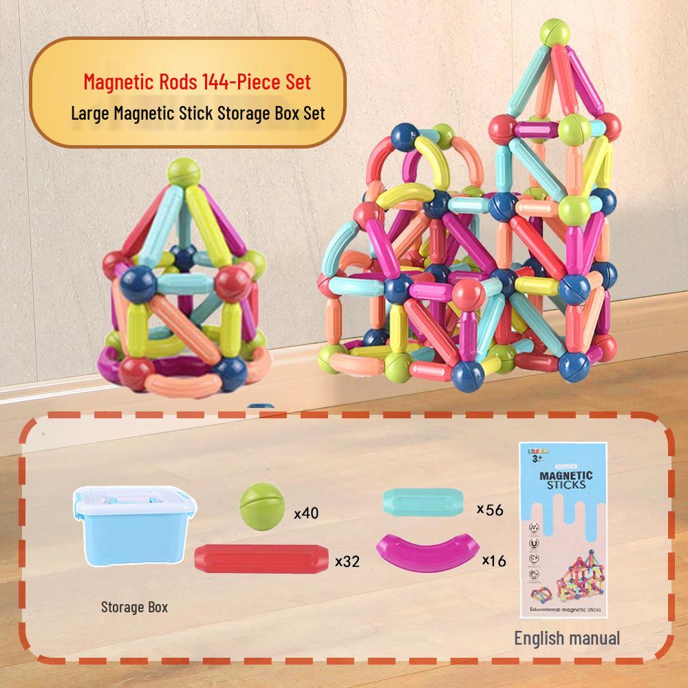 Magnetic Building Blocks Toy for Children – Educational Interlocking Sticks