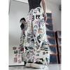 Graffiti Print Lady Trousers Chic Fashion Harajuku Drawstring Wide Leg Trousers Loose Trouseralones SweatTrousers Streetwear Korean Y2k