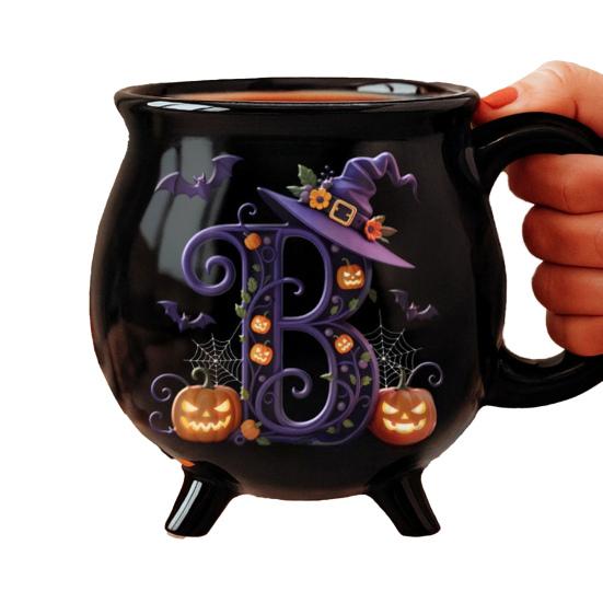 

Кружка-котел ведьмы 12 унций Персонализированная кофейная кружка на Хэллоуин Керамическая чашка для чая Ведьмин отвар Подарок на Хэллоуин или день рождения для женщин, лучших подруг, семьи B