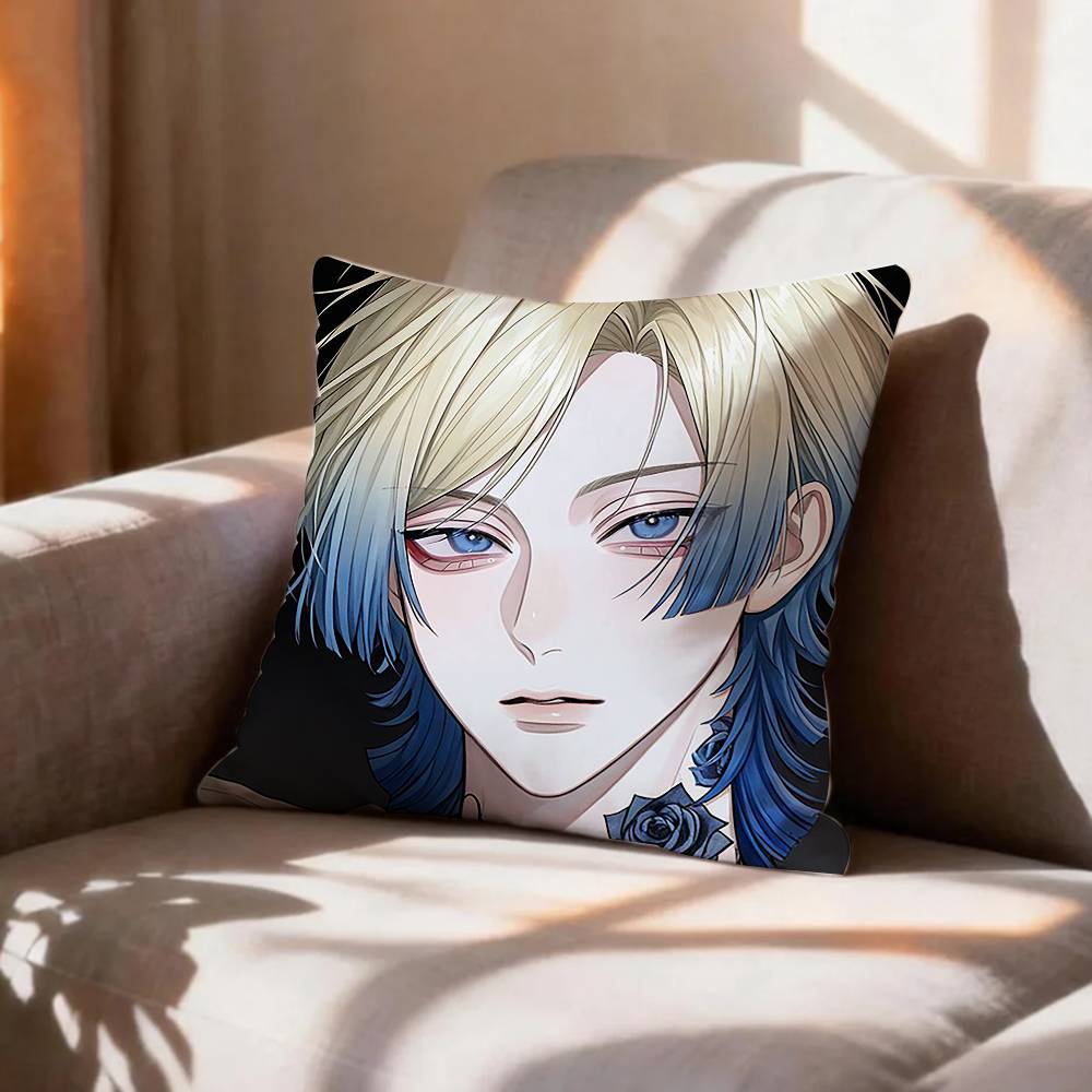 Blue Lock Anime MMichael KKaiser Pillow Case Pattern Printed Pillowcase For Living Room Sofa Cushion Cover