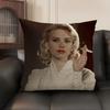 Hot Actor Singer S-Scarlett Johansson Pillow Case Double-Sided Printing Short Plush Sofa Cushion Cover Bedroom Bedside Pillow