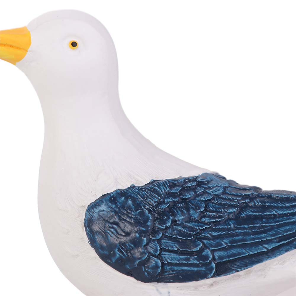 Mediterranean Style Resin Seagull Figurine Waterproof Seagull Model Ornament Coastal Home