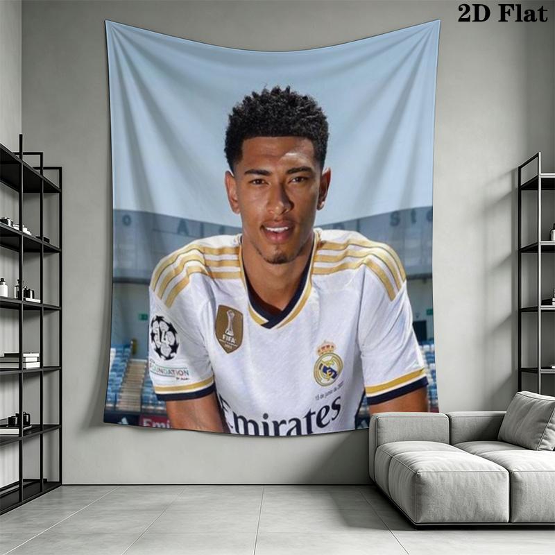 Jude Bellingham Wall Tapestry Aesthetic Wall Hanging Printed Fabric Blanket Decorative Tapestries for Bedroom Living Room Home Decor