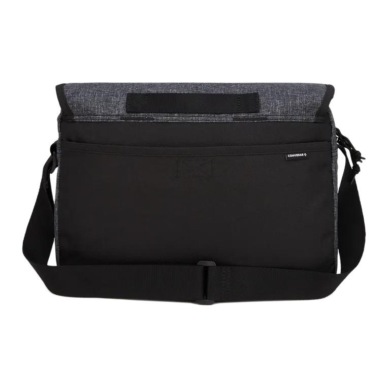 Converse Polyester Messenger Bag, Crossbody Bag Unisex Black 10027608-A01