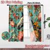 2pcs   2D FLAT PRINTING Curtains (Without Rod) Horse in Bloom Chic Curtain Chic Durable Polyester Curtains Room Decor for Living