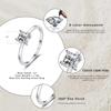 Bague Ringen 0.6ct Princess Cut Moissanite Solitaire Ring for Women Colorless High Quality 100% S925 Sterling Silver Band GRA
