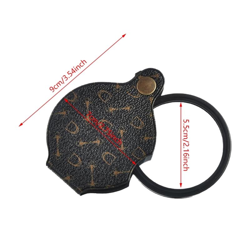 Multipurpose 15X Glass Magnifying Tool with Leather Pouches 15X Magnification Lens for Crafts Inspection & Education