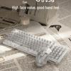 Z99 Transparent Crystal Wireless Bluetooth Keyboard and Mouse Set - Mechanical and Stylish for Girls' Office Use