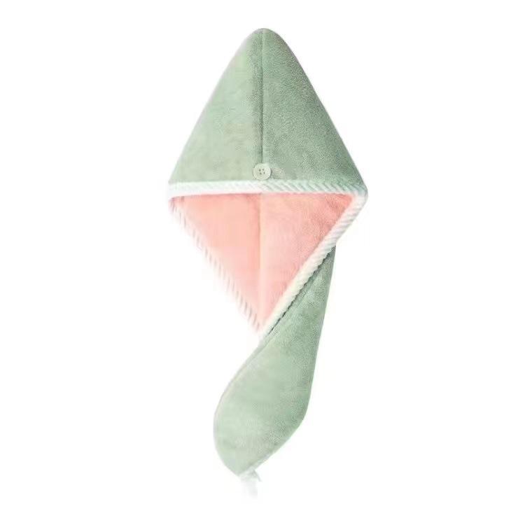 

Новий двошаровий швидковисихаючий рушник для волосся з коралового флісу - Товстий, водопоглинаючий, однотонний тюрбан на голову 25x65cm