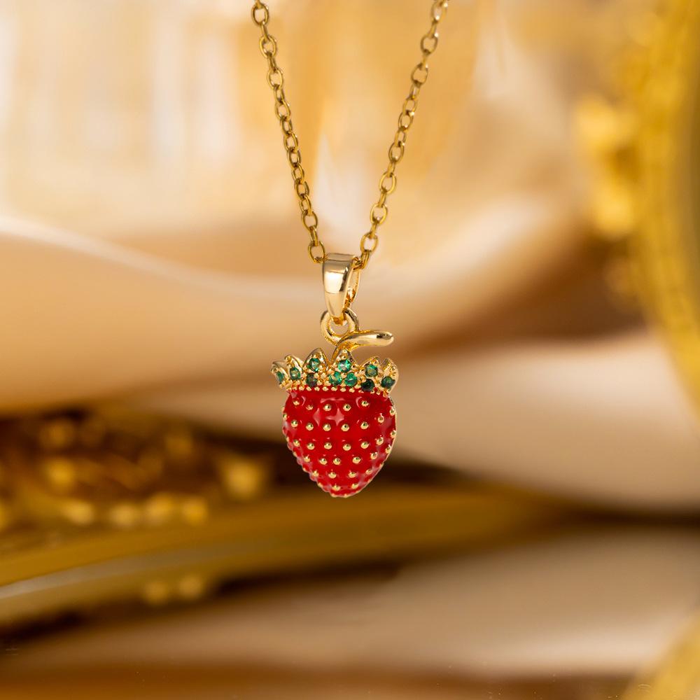 Elegant Luxury Full Zircon Copper Micro Inlaid Necklace Women Simple Exquisite Collarbone Chain Necklace