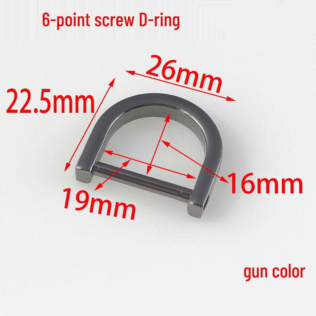 Detachable Metal Chain Shoulder Strap Buckle with D-ring and Horseshoe Loop for Bags