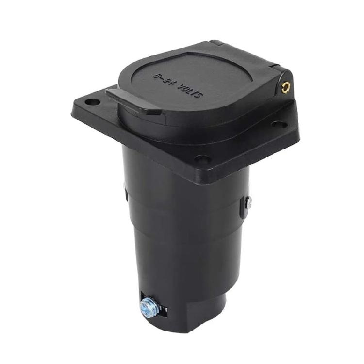 12V 7 Way Round Standard US Car Plug Connector with Plastic Cap 7Pin Socket Plug