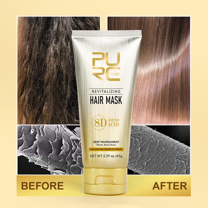 PURC Argan Oil Hair Mask Smoothing Repair Damaged Frizz Hair Treatment Straightening Nourishing Shine Hair Care 2025 Sales