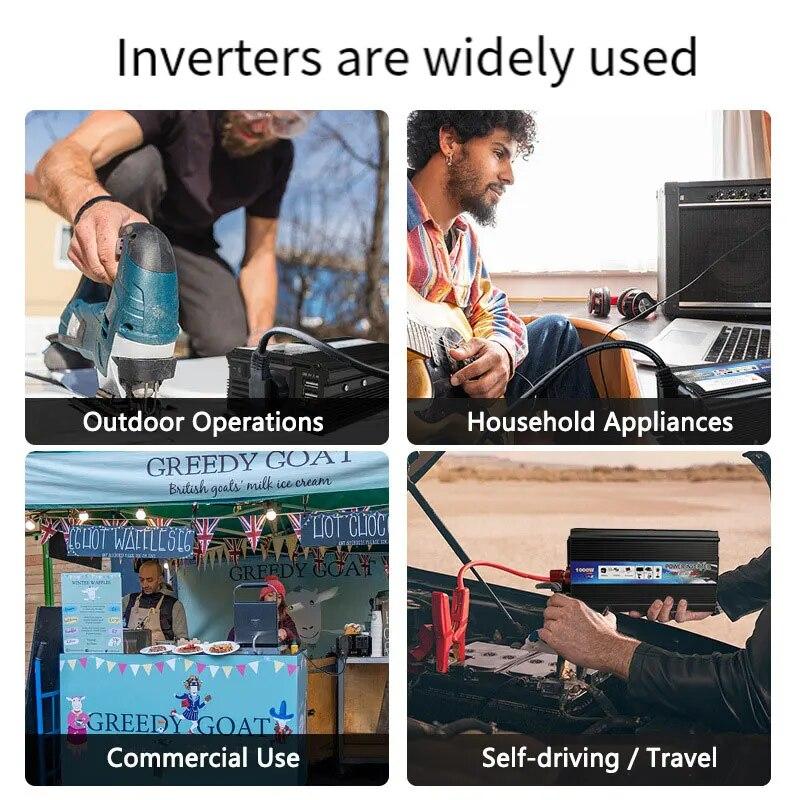 Car Power Inverter 12v/24v To 220v Suitable for Small Cars and Trucks 300W High Power with USB Interface and Power Socket