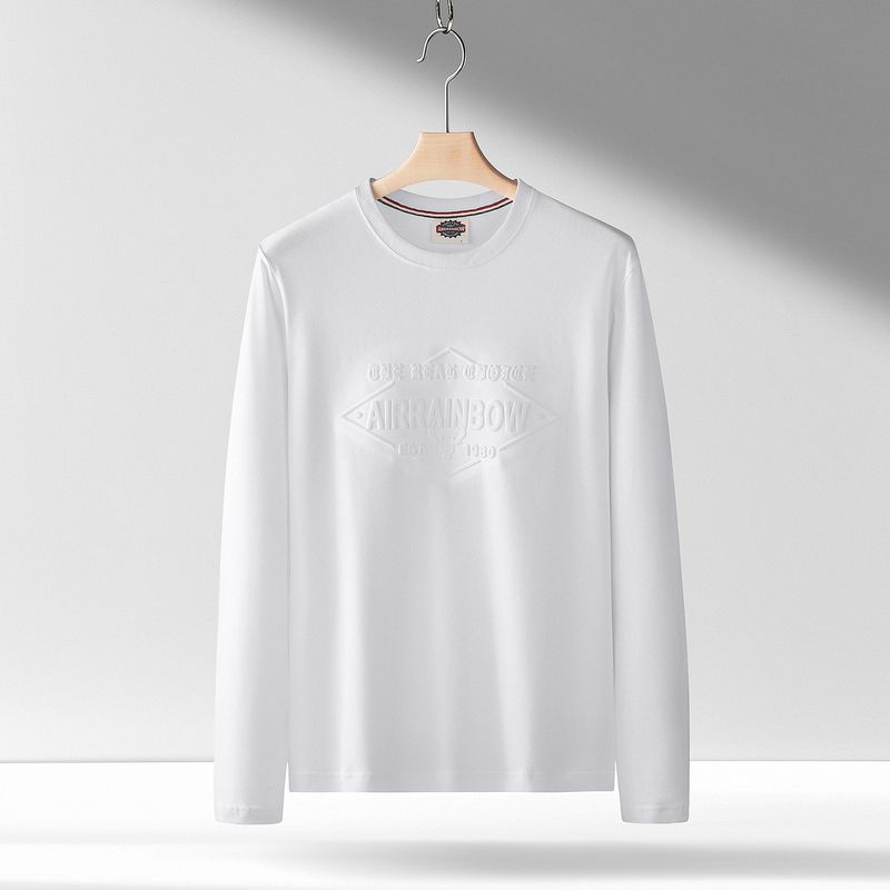 Export Men s Long-Sleeved T-shirt White 3XL