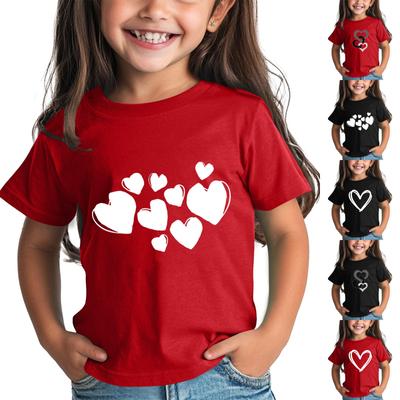 Toddler Girl Boy Valentines Day Shirt Cute Love Heart T-Shirts Kids Valentine's Day Shirts