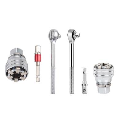 Wrench Socket Sleeve Converters 3/8inch Drive Wrench Multifunctional Adjustable Socket Adapter 10-19mm Workshop Tool