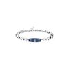 Schmuck Blau und Silberfarben Edelstahlarmband JM425AVD105 Für Männer