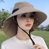 Solid Color Sunshade Shawl Cap Wide-Brimmed Anti-UV Cap Mask Picking Tea Hat  Sport