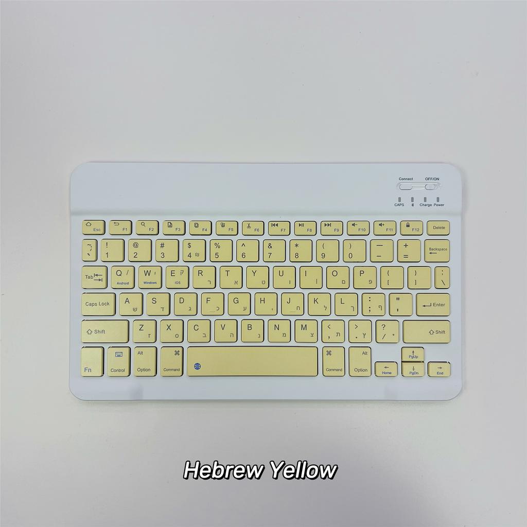 Ultra-Slim Bluetooth Keyboard Portable Mini Wireless Rechargeable for iPad Korean Japanese English Spanish Russian
